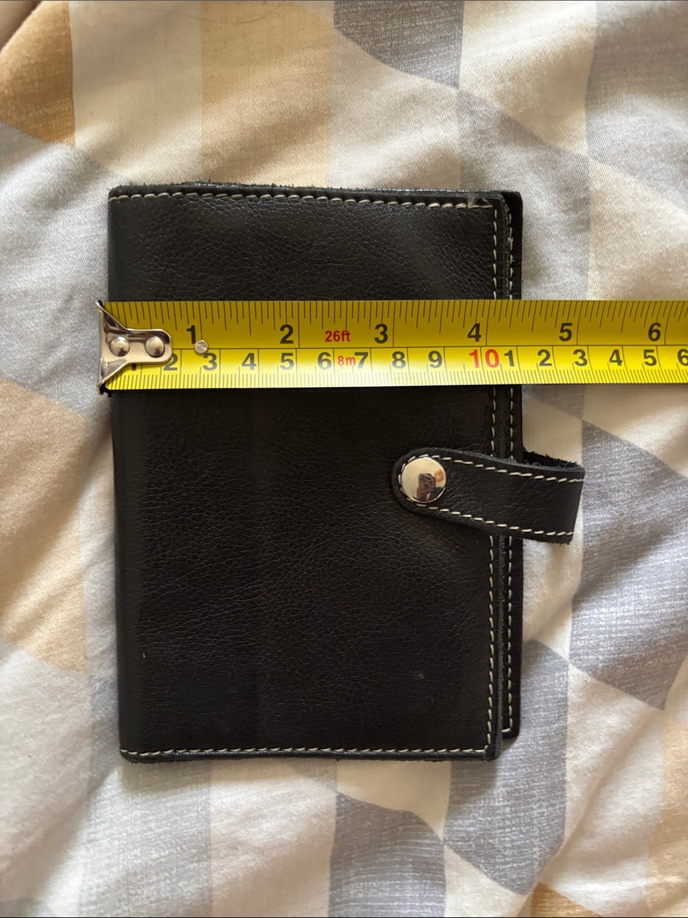 Roots genuine leather Black Bifold passport wallet with Stitch Detail - Picture 4 of 7